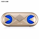 力勤 S6无线蓝牙音箱手机重低音炮闪灯迷你车载小音响电脑桌面便携户外家用小音箱微信支付收款语音播报器 玫瑰金【双喇叭+震撼低音+节奏闪灯】