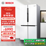 博世（BOSCH）605L大容量十字对开门 四开门变频家用电冰箱 一级能效 风冷无霜 5mm微缝半嵌 支持国家补贴 大白鲸KMF61A20TI 精细分储