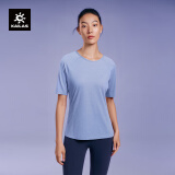 凯乐石（KAILAS）XM1美利奴羊毛户外速干T恤男圆领吸湿快干弹力透气短袖t恤体能服 女灰雾蓝KG2437215 L