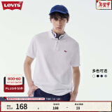 Levi's李维斯情侣同款短袖POLO衫休闲商务时尚轻薄舒适 白色0000 XL