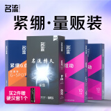 名流避孕套玻尿酸超薄物理延时浮点大颗粒40只小号安全套男用成人用品