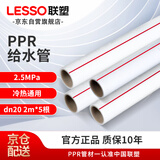 联塑（LESSO)PPR水管 冷热水通用管10米套装 4分20自来水白色热熔管【2.5MPa壁厚3.4mm】2米/根*5
