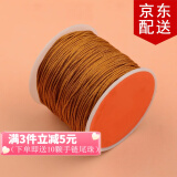 倾欣 72号玉线手工diy自编本命年红绳手链编织端午五彩绳项链吊坠绳 棕色45米