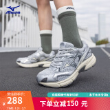 美津浓（MIZUNO）【SPEED 2K】千禧复古跑鞋男女同款运动鞋缓震舒适透气跑步鞋 17/冰川灰/银色/笋色 37 (235mm)