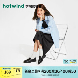 热风（Hotwind）时尚百搭乐福鞋女通勤女鞋学院风小皮鞋复古英伦风女款小皮鞋 01黑色 34 正码