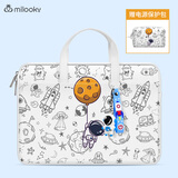 Milooky电脑包女士手提14英寸适用华为苹果联想笔记本保护套内胆包收纳包