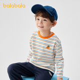 巴拉巴拉童装长袖t恤男童女童2025春装儿童打底衫条纹T潮209125100101