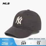 MLB帽子男女情侣棒球帽大标软顶鸭舌帽四季运动帽3ACP6601N-50CGS-F