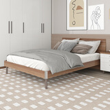 红苹果（RED APPLE）家具简约现代卧室家用轻奢排骨架板式韩式双人床1.5/1.8米R801-23 浅胡桃 1500*2000