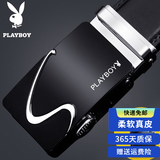 花花公子皮带男真皮自动扣腰带时尚商务休闲中年青年牛皮裤带 06银色S炫迈款 【真皮材质】