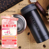 乐扣乐扣（LOCK&LOCK）不锈钢纤巧便携保温杯茶水杯车载商务杯子（200ml）黑色