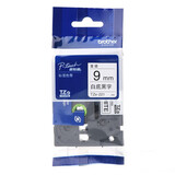 兄弟（brother）标签机色带原装标签打印机标签带标签纸9mm宽度（适用兄弟PT系列） 白底黑字9mm TZE-221