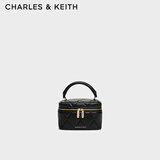 CHARLES&KEITH菱格链条手提斜挎小方包生日礼物CK2-80782534 Black黑色 小包