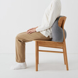 MUJI 可当成腰垫使用的柔软靠垫 抱枕腰托靠枕腰靠 办公室 新品 炭灰色 55*40*20cm 5S