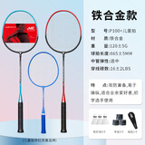 红双喜（DHS） 红双喜羽毛球拍对拍双拍2支装初学入门拍耐用耐打羽毛球球拍套装 成人双拍贈儿童拍1支