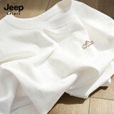 JEEP SPIRIT吉普t恤短袖男2026新款夏季复古简约衣服男士宽松重磅半袖男款