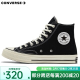 匡威（Converse）1970s 经典三星标高帮鞋情侣运动鞋学生鞋休闲帆布鞋男女鞋多巴胺 162050C 三星标经典黑 35 /3