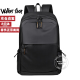 Walker Shop【新年礼物】双肩包男书包大容量防泼水商务电脑旅行背包男 雾黑色【礼盒装/京仓发货/次日达】 皮膜升级版 30cm*45cm*15cm