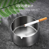 誉品丰茂不锈钢加厚防风加高烟灰缸创意家用商用网咖餐厅KTV广告烟灰缸