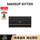 MAKEUP KITTEN钱包女MK牛皮轻奢侈女士钱包手拿包女卡包零钱包女生日礼物送女友 黑色-新款生日礼物送女生