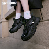 FILA FUSION斐乐女鞋潮牌经典硬糖鞋厚底运动休闲鞋女 黑色-BK 经典款 37.5