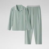 蕉内301H睡衣男女士纯棉情侣家居服长袖吸湿速干春秋季情人节送礼物 【男】雾青 L