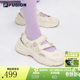 FILA FUSION官方潮牌斐乐女鞋潮流凉鞋轻便凉鞋玛丽珍凉鞋 古白色/燕麦色-AO 38