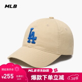 MLB帽子男女情侣棒球帽大标软顶鸭舌帽四季运动帽3ACP6601N-07BGS-F