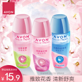 雅芳 AVON 走珠香体露爽身香体露山茶花40ml+桂花40ml+白玫瑰40ml留香