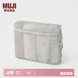 MUJI再生聚酯纤维 立体网眼袋L 浅灰色