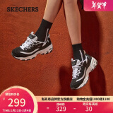 斯凯奇（Skechers）女鞋冬季保暖熊猫鞋复古老爹鞋厚底增高休闲运动鞋11959新年礼物