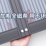 朗格*2025新款高档防蚊门帘金刚网磁性磁吸条强力纱门纱窗帘自粘家用 条纹灰色【高端条纹款】 90cm*200cm 【免打孔加粗全磁条】