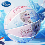 迪士尼儿童篮球皮球女生3号5号拍拍球幼儿园专用蓝球爱莎女孩球类玩具 5号冰雪聚会DAA22332-Q送气筒