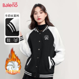 班尼路（Baleno）奥粒绒宽松撞色棒球服女2025年春秋季休闲运动系时尚休闲穿搭外套