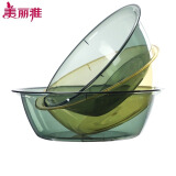 美丽雅洗脸盆大号38cm洗菜盆学生宿舍洗衣服洗脚足浴盆透明塑料盆子