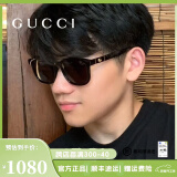 古驰（GUCCI）墨镜时尚简约百搭板材方框开车太阳眼镜男款情人节礼物 GG0637SK GG0637SK-001 赠擦镜纸