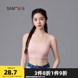 三福 薄杯无钢圈文胸 无缝套头轻运动固定杯小背心内衣女479126 粉色 80B