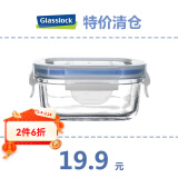 Glasslock 韩国进口钢化玻璃保鲜盒冰箱收纳饭盒 微波长方小容量 150ml