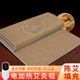 俞兆林艾草电热毯热敷包 热敷袋理疗袋艾灸加热坐垫 艾绒艾灸热敷毯咖色
