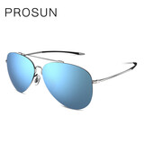 保圣(prosun)高清偏光太阳镜男彩膜墨镜女蛤蟆镜司机驾驶眼镜PS7002 D12 镜框亮浅枪/镜片蓝白