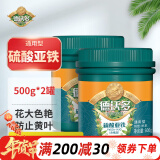 德沃多肥料硫酸亚铁500g*2铁肥预防黄叶园艺茉莉花绿植花肥料养花植物通用型