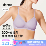 ubras[虞书欣同款]夹心软支撑光面小胸聚拢女无痕内衣隐形无钢圈文胸罩 【背勾款】香提紫色 M -75ABC杯