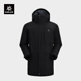 凯乐石 N53°户外加厚羽绒服男秋冬防风保暖中长运动700蓬鹅绒抗寒外套 男墨黑 L