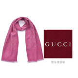 GUCCI 古驰 Gucci围巾 女士双G印花羊毛围巾 玫粉色 165904 3G646 5872