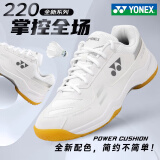 YONEX尤尼克斯羽毛球鞋男女款超轻透气减震运动鞋SHB220CR 白/银 38 