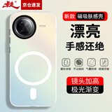 暴走适用红米k80手机壳 小米Redmik80保护套 MagSafe磁吸硅胶软边磨砂肤感半透镭射渐变防摔壳