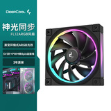 九州风神（DEEPCOOL）FL12ARGB机箱散热风扇黑色单包(渐变环绕ARGB灯效/PWM/5V3针转8PIN连接线/FDB轴承/PBT材质)