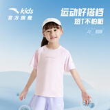 安踏儿童短袖T恤男女运动速干衣夏季透气小童宝宝T恤衫A372429102H