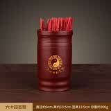 聚缘阁木质刻字求签筒摆件抽签筒周易64签观音100签竹签筒附带观音详解 六十四签款（送详解）