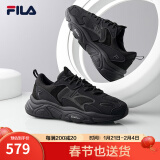 斐乐（FILA）跑步鞋老爹鞋男子跑步鞋MARSⅡ火星二代情侣款复古运动鞋休闲鞋 黑-BK-F12M141116F 42.5